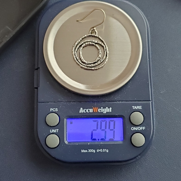 Megiddo Israel Oxidized Sterling Silver Drop Earrings Brutalist Abstract - Picture 10 of 11